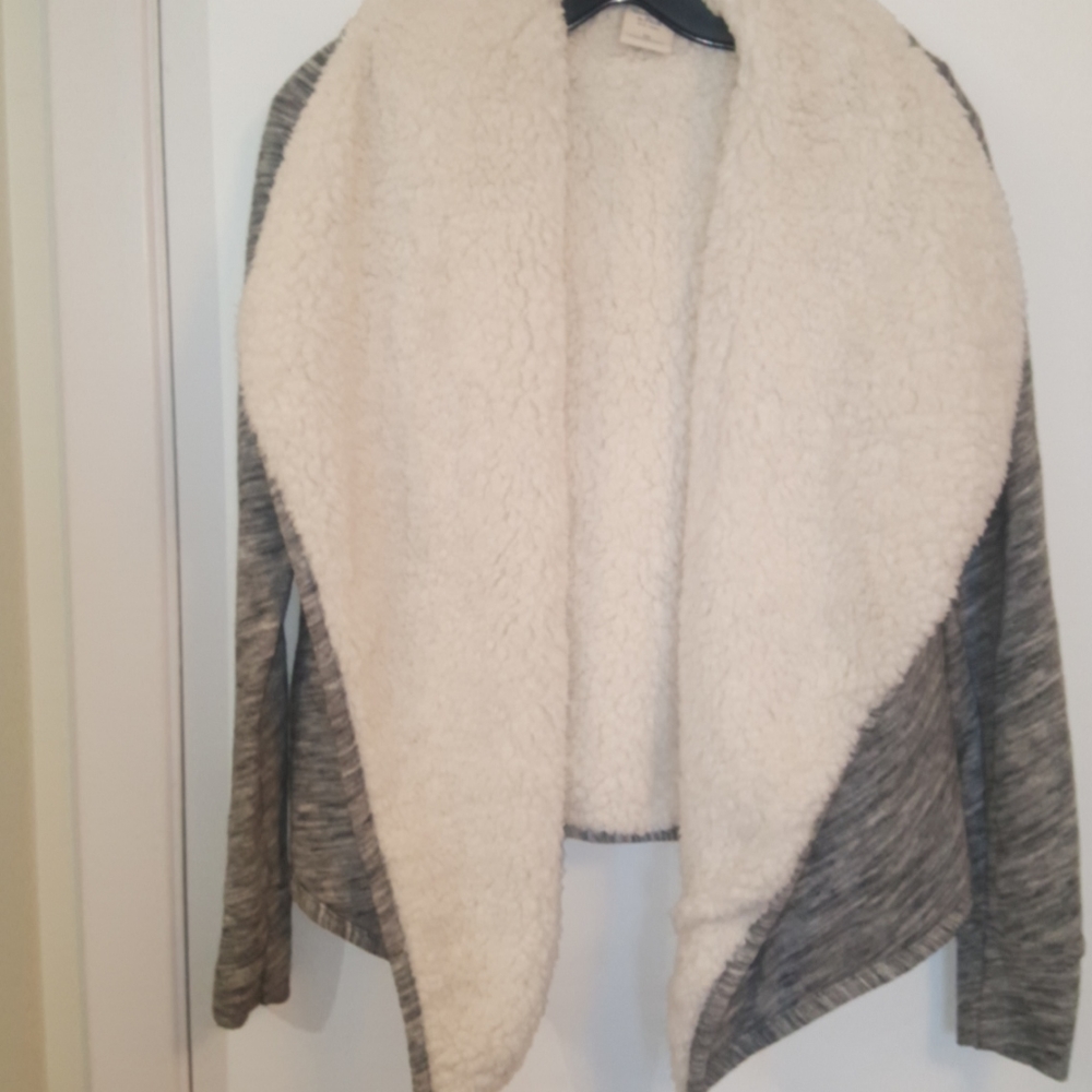 Fluffy lined grey Abercombie & Fitch jacket
